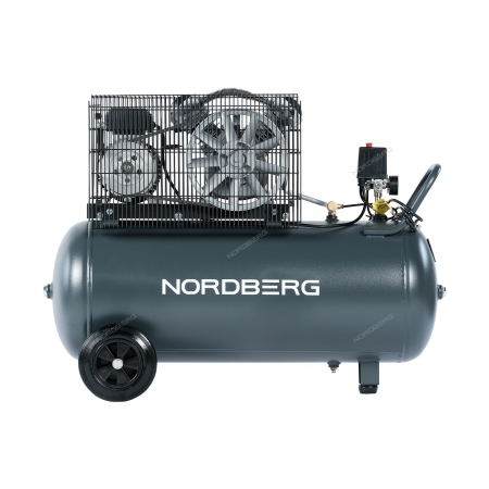 Компрессор поршневой с ременной передачей 220 В, ресивер 100 л, 360 л/мин NCP100/360A (NORDBERG)