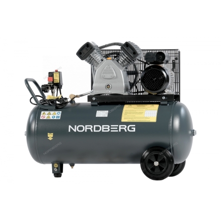 Компрессор поршневой с ременной передачей, 220 В, ресивер 100 л, 420 л/мин NCP100/420A (NORDBERG)