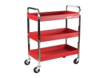 Тележка инструментальная 3 секции красная с открытым отсеком JTC