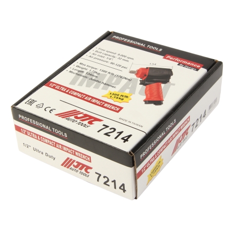 Гайковерт пневматический 1/2" 1763Нм 9000об/мин. 90-120PSI JTC