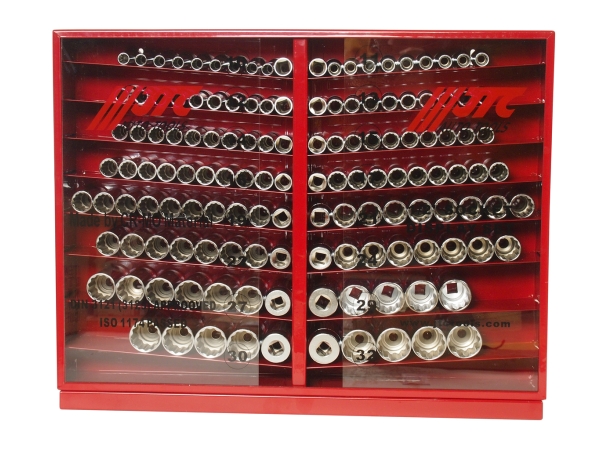 Набор головок торцевых 1/2" 12-ти гранных 10-32мм глубоких 137 предметов в металлическом шкафу JTC