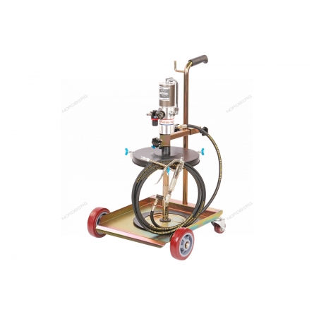 Нагнетатель густой смазки пневматический из бочек 20-60 л с тележкой NO5030