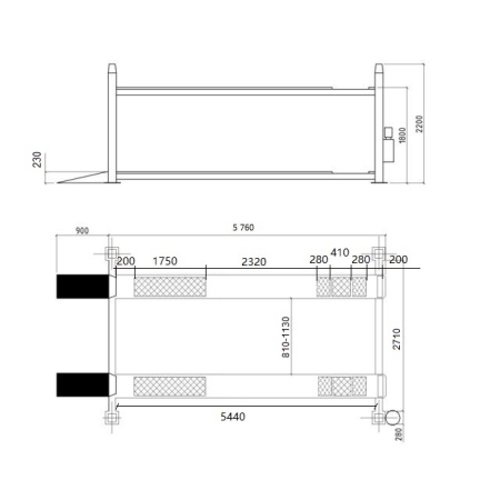 Четырехстоечный электрогидравлический подъемник, TS5.5D-4L