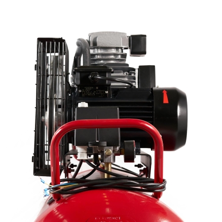 Компрессор ROSSVIK СБ4/С-100.LB40, 580л/мин, 10бар, ресивер 100л, 380В/3кВт RAL3001 КРАСНЫЙ