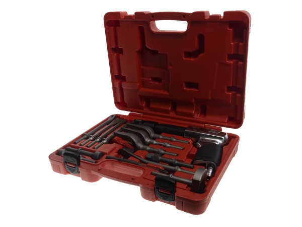 Молоток пневматический 2100уд/мин. с набором зубил 15 предметов JTC