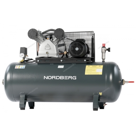 Компрессор поршневой с ременной передачей 380 В, ресивер 270 л, 880 л/мин NCP300/880 (NORDBERG)