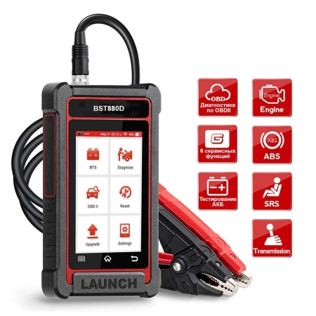 Диагностический сканер и тестер АКБ, с сенсорным управлением Launch BST880D LNC-093