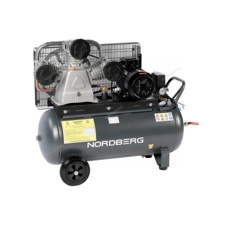 Компрессор поршневой с ременной передачей 380 В, ресивер 100 л, 950 л/мин NCP100/950 (NORDBERG)