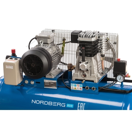 Компрессор поршневой с ременным приводом, объем 100 л  NCE100/520 (NORDBERG)