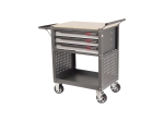 Тележка инструментальная 3 секции серая с открытым отсеком JTC