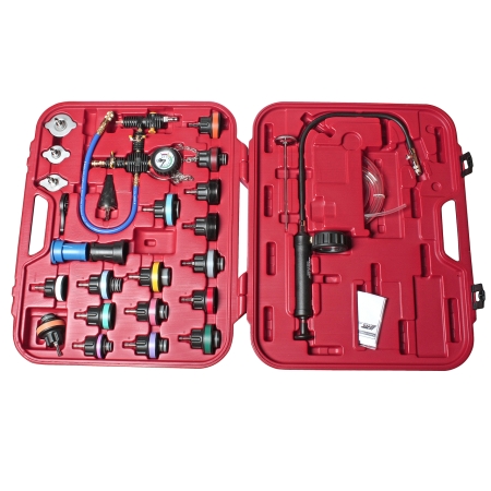 Набор инструментов для тестирования давления в радиаторе 27 предметов в кейсе JTC
