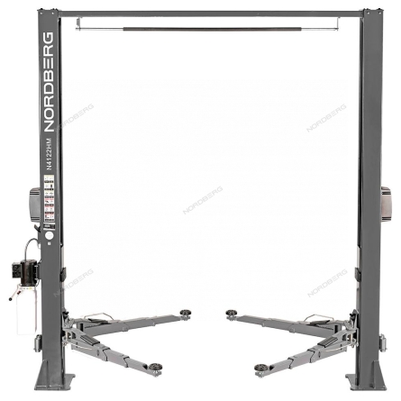 Подъемник гидравлический автомобильный двухстоечный 4т с верхней синхронизацией + снятие со стопоров с одной колонны 380в N4122HM-4G