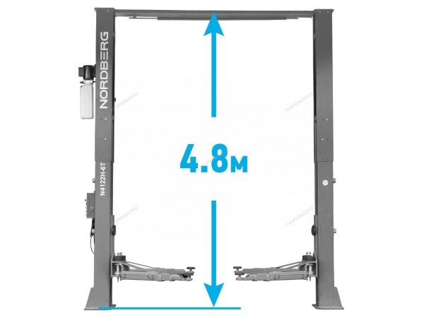 Подъемник автомобильный 380 вольт двухстоечный 6т с верхней синхронизацией N4122HE-6G_380
