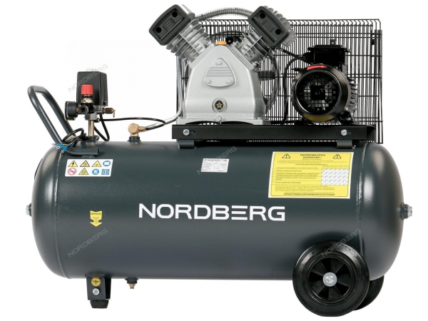 Компрессор поршневой с ременной передачей, 380 В, ресивер 100 л, 420 л/мин NCP100/420 (NORDBERG)