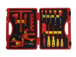 Набор инструментов 22 предмета слесарно-монтажный 3/8" 10-24мм изолированных в кейсе JTC