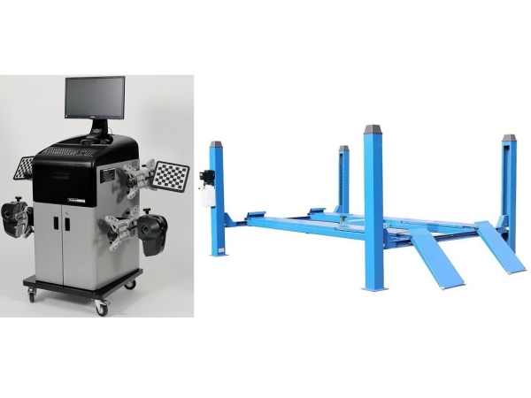 Комплект TS5.5D-4L Подъемник 4-хст. г/п 5,5 т, 380 V с траверсой 2,0+Т6202 Стенд сход развал 3D