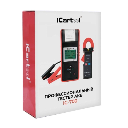 Профессиональный тестер аккумуляторных батарей (АКБ) 12/24V iCartool IC-700