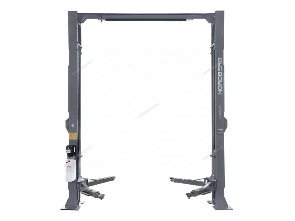 Подъемник автомобильный двухстоечный гидравлический 4,5т  электростопора + с верхней синхронизацией 380в N4124HE-4,5G