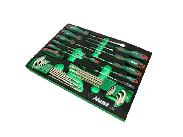Набор отвёрток и Г-образных ключей Hans в ложементе, TTF-30U