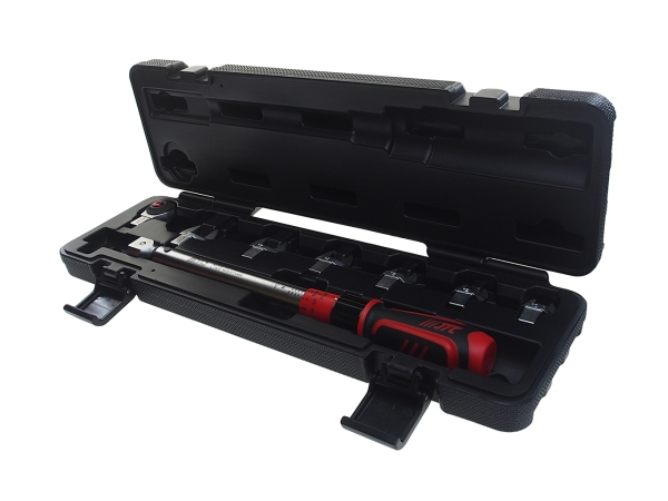 Ключ динамометрический 20-110Нм 9-12мм с рожковыми насадками 10-19мм 8 предметов JTC