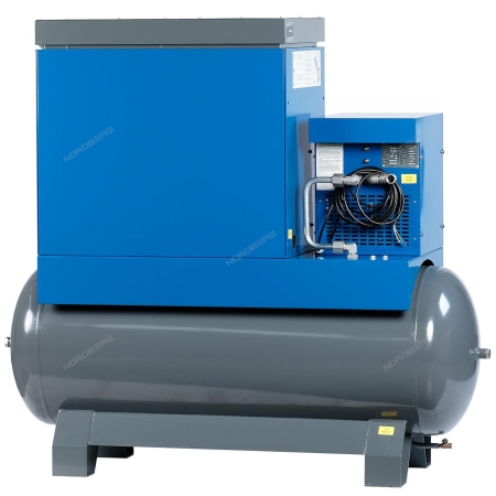 Компрессор винтовой, 7,5 кВт, ресивер 350 л, 10 бар, 900 л/мин, осушитель NCA10RD ( NORDBERG)