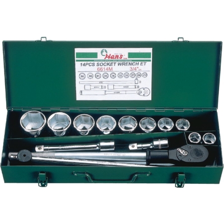 Набор торцевых головок на 3/4" Hans, 6614M