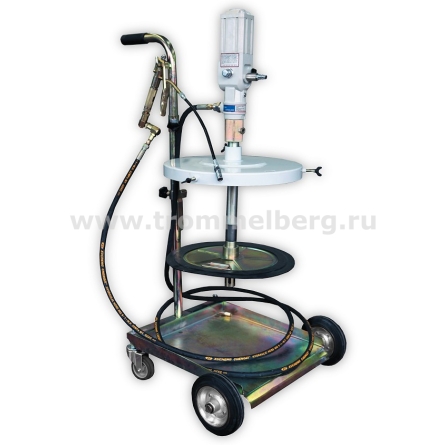 Нагнетатель смазки пневматический для бочек с тележкой UZM2060