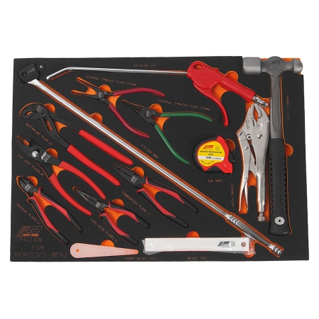 Набор инструментов 14 предметов слесарно-монтажный (MERCEDES) в ложементе JTC