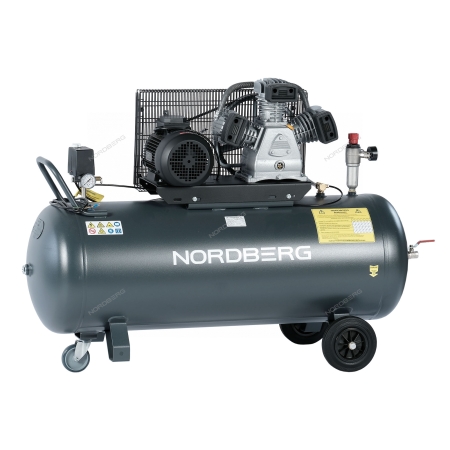 Компрессор поршневой с ременной передачей 380 В, ресивер 200 л, 580 л/мин NCP200/580 (NORDBERG)