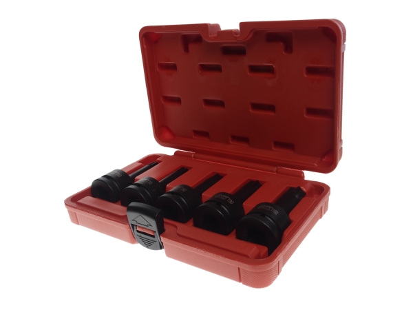 Набор головок ударных TORX 3/4" 5 шт.(T60,T70,T80,T90,T100) L=100мм в кейсе JTC