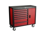 Тележка инструментальная 7 секций красная с боковым ящиком JTC