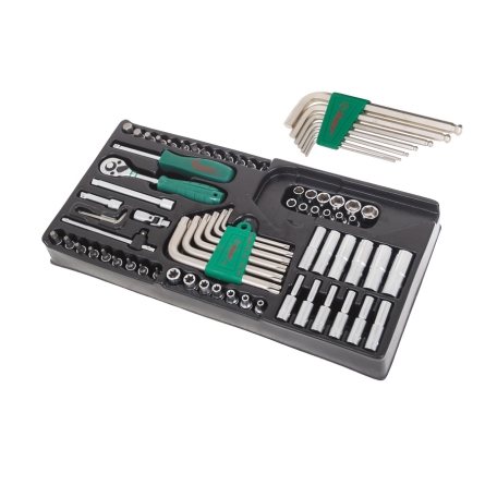 Набор головок и аксессуаров 1/4\" в ложементе, Hans TT-43H