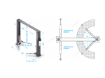Подъемник гидравлический автомобильный двухстоечный 4т с верхней синхронизацией + снятие со стопоров с одной колонны 380в N4122HM-4G
