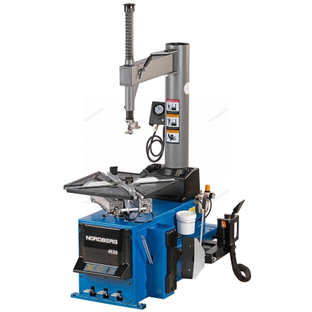 Станок шиномонтажный полуавтомат, двухскоростной, стол с накладками, взрывная накачка, 380 В, синий 4639B 380 (NORDBERG)