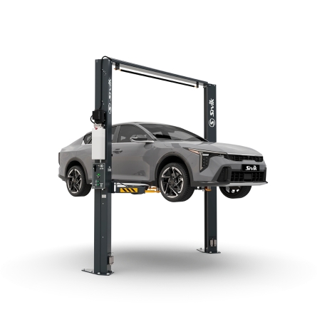 Двухстоечный автомобильный подъемник 3,5т электростопора + с верхней синхронизацией ПГА-3500-Е