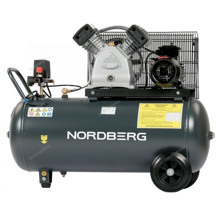 Компрессор поршневой с ременной передачей, 380 В, ресивер 100 л, 420 л/мин NCP100/420 (NORDBERG)