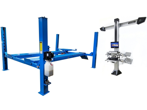 Комплект ES4D-S Подъемник 4-хст. г/п 4,0т,эл/гидр. с трав.+7212 T Стенд сход-развал Техно Вектор