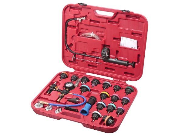 Набор инструментов для тестирования давления в радиаторе 27 предметов в кейсе JTC