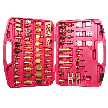 Набор адаптеров для тестирования автокондиционера (европейские и американские автомоб.) в кейсе JTC