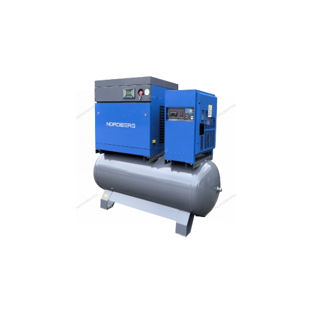 Компрессор винтовой, 7,5 кВт, 10 бар, 960 л/мин, ресивер 350 л, IP23, осушитель NCB10RD (NORDBERG)