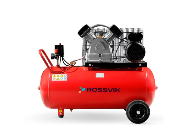 Компрессор ROSSVIK СБ4/С-100.LB30, 420л/мин, 10бар, ресивер 100л, 380В/2,2кВт RAL3001 КРАСНЫЙ