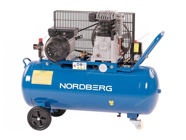 Компрессор поршневой с ременной передачей 220 В, ресивер 100 л, 446 л/мин NCE100/480 (NORDBERG)