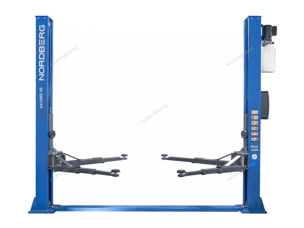 Подъемник для автомобиля гаражный двухстоечный 4т электростопора 380в N4120BE-4B_3+2_380