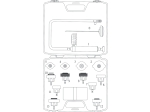 Набор инструментов для тестирования герметичности системы охлаждения 14 предметов в кейсе JTC