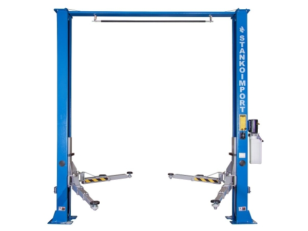 Подъемник авто для гаража 2-х стоечный 4т снятие со стопоров с одной колонны + с верхней синхронизацией 380в ПГВ2-4.0 (М)