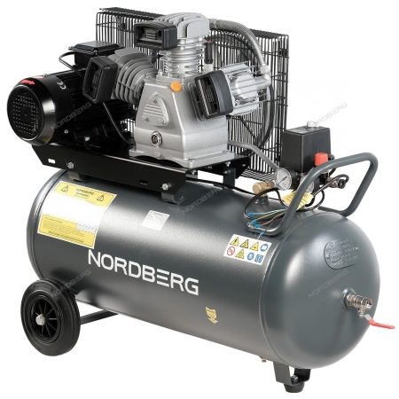 Компрессор поршневой с ременной передачей, 380 В, ресивер 100 л, 580 л/мин NCP100/580 (NORDBERG)