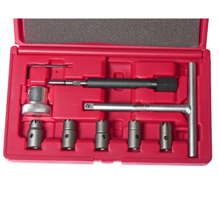 Набор инструментов для притирки седел форсунок дизельного двигателя 9 предметов в кейсе JTC