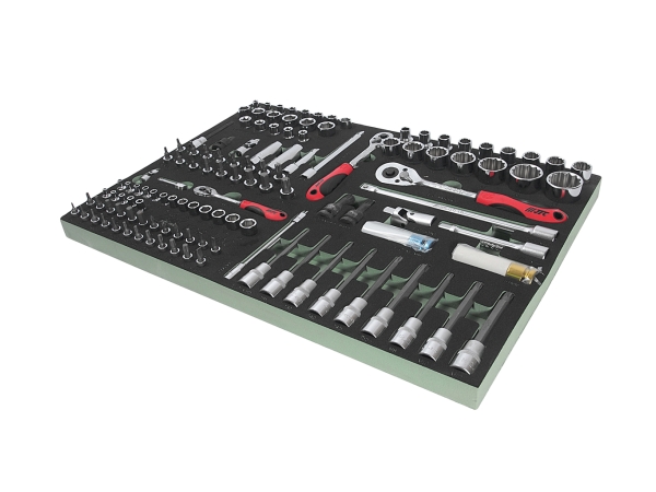 Набор инструментов 123 предмета слесарно-монтажный (VAG) в ложементе JTC