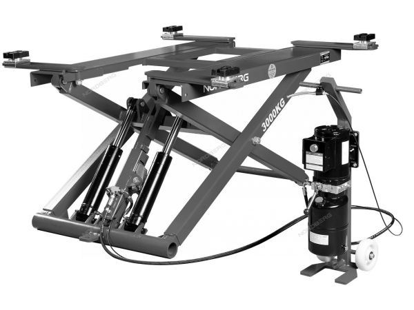 Подъемник для гаража ножничный 3т мобильный 220в N630-3G