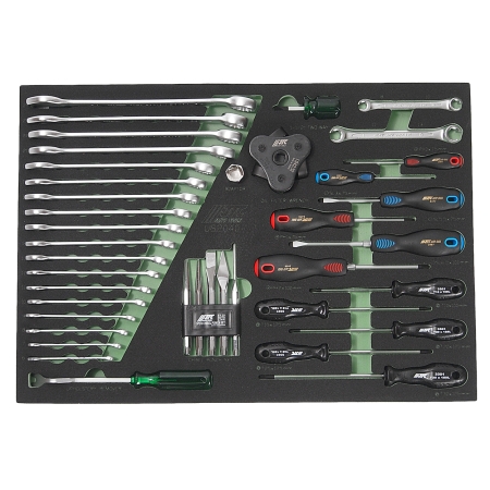 Набор инструментов 40 предметов слесарно-монтажный в ложементе JTC